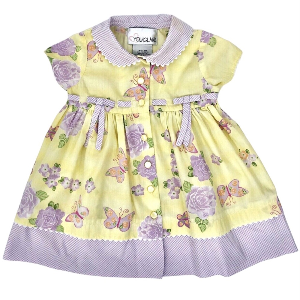 Vintage 80’s Floral Cottage Youngland Dress 24 Mo